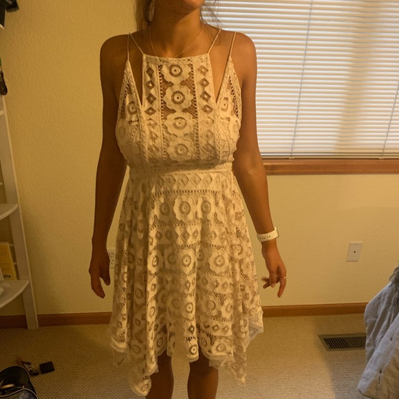 white spaghetti strap summer dress